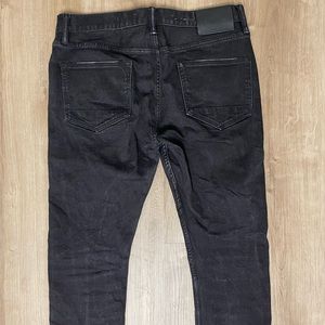 Mens AllSaints Jet Black skinny cigarette jeans 31 waist size